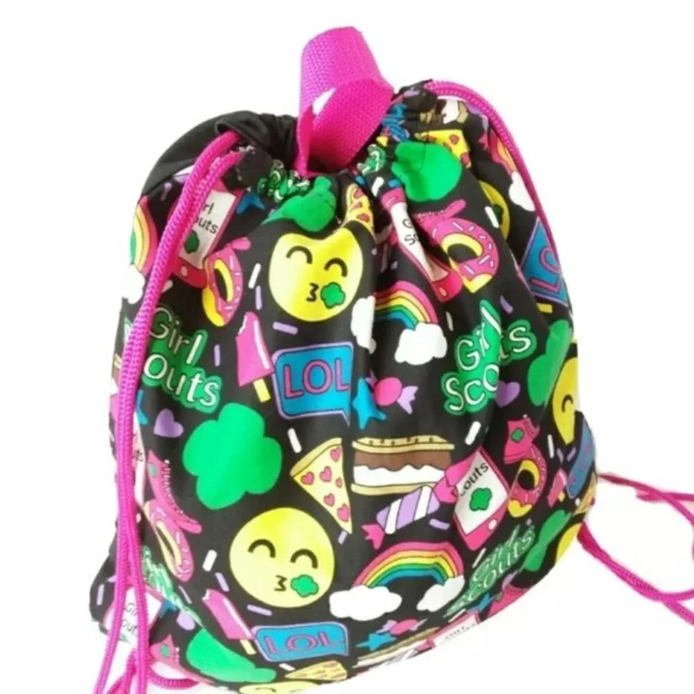 Girl Scouts Printed Cotton Drawstring Bag